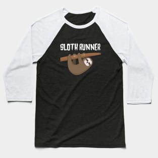 Marathon Running Slow Sloth Funny Gift Humor Sweet Baseball T-Shirt